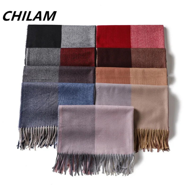 Новинка 2018 весенний утолщенный шарф для женщин большой плед кашемир пашмины