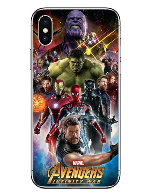 Marvel Avengers Infinity War Thanos Жесткий ПК чехол для телефона iPhone 5 5S SE 6 6S Plus 7 XS Max XR 8 X