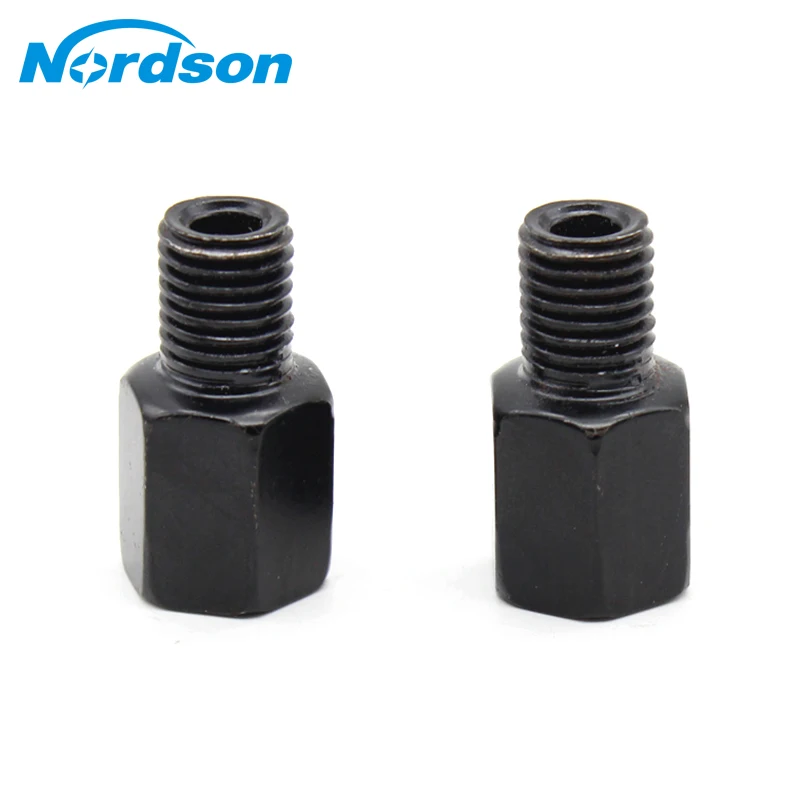 Крепеж для зеркала мотоцикла 1 пара серебристый/черный по часовой стрелке 10 мм-10