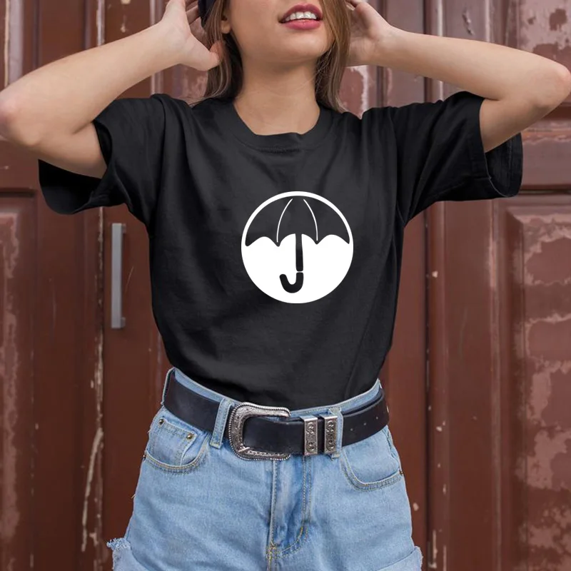 The Umbrella Academy Футболка женская Повседневная летняя футболка хлопок Femme Топы И Футболки Винтаж черный белый розовый серый Женская футболка