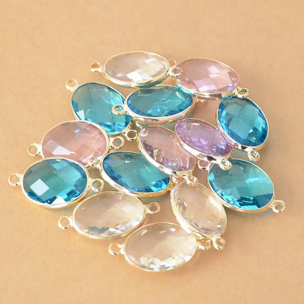 Коннекторы с кристаллами для ювелирных изделий 10 шт./лот|connector charms|diy glassfor jewelry |