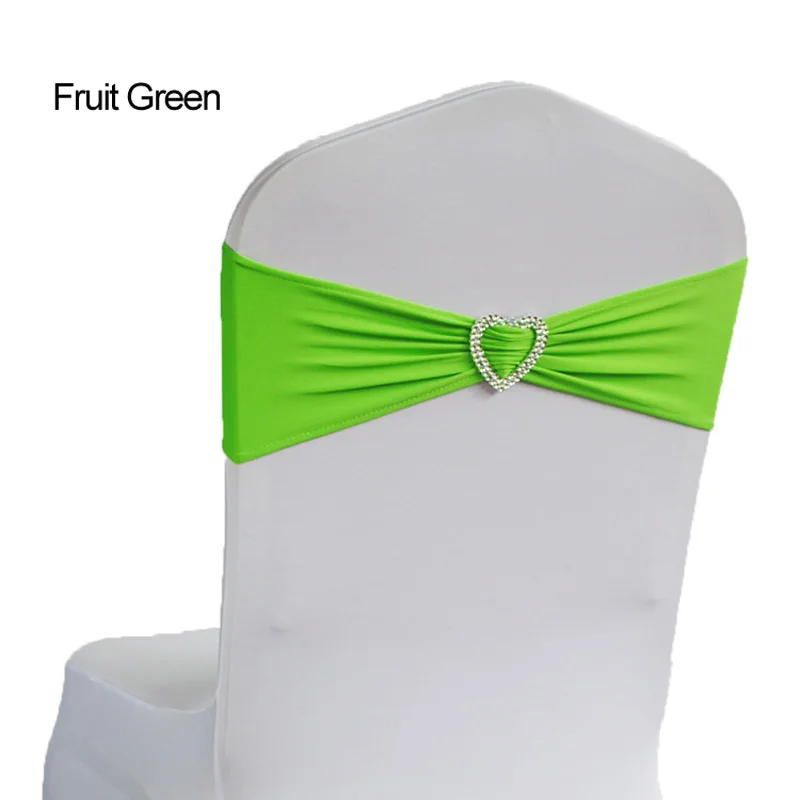 Fruit green 50 шт спандекс лайкра чехол для свадебного стула широкие пояса-кушаки Свадебная вечеринка стул именинника Декор ярко-синий красный черный белый розовый фиолетовый - Цвет: Fruit green