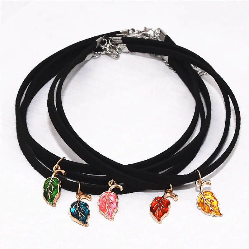 Хит, модные колье, колье, Torques Bijoux, черный, бархатный, кожаный, в виде листа, макси, массивные чокеры, ожерелья, Женские Ювелирные изделия