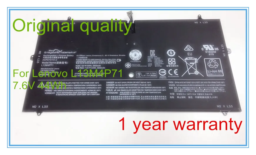 

7.6V 5900MAH original laptop battery L13M4P71 for Pro 1370 laptop batteries