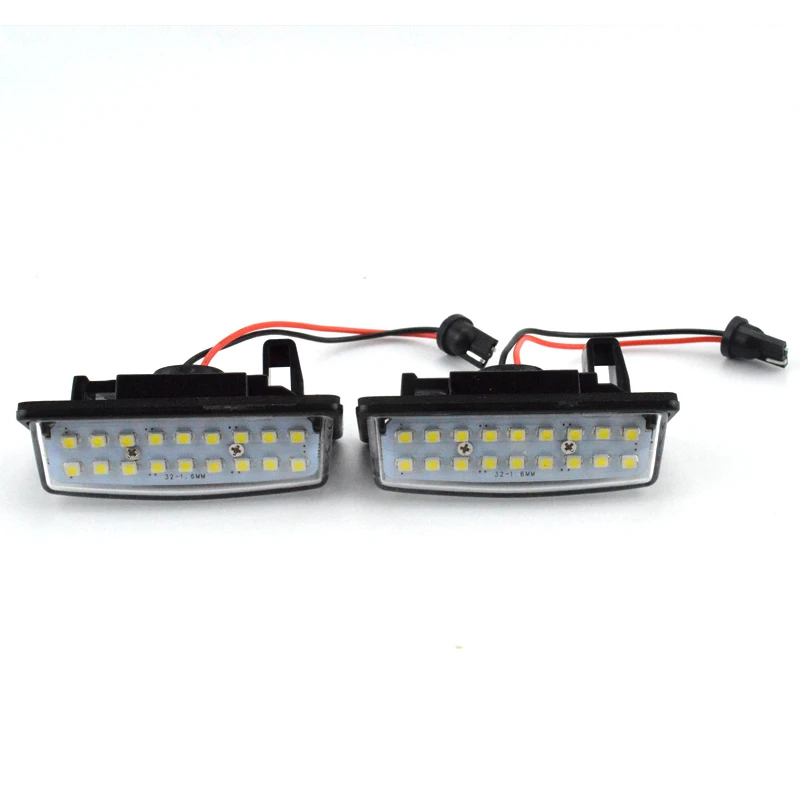 Супер Белые светодиодный лампы KEYECU 2 шт. 12 В 6500K 18SMD светильник Светка номерного