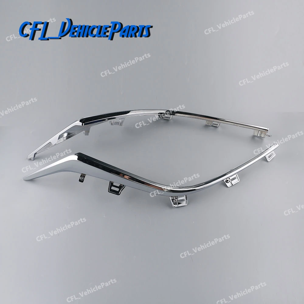 Пара Левая Правая сторона Передняя Нижняя решетка отделка Гриль литье хром для