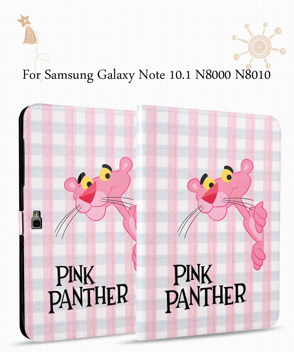 Чехол для планшета samsung Galaxy Note 10,1 N8000 N8010 10,1 '', тонкий умный флип-чехол с цветным принтом и подставкой, чехол для планшета+ ручка