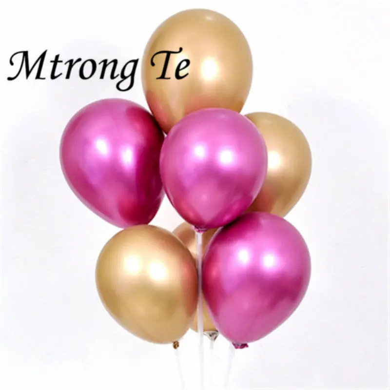 mix gold rose red 100/50/30 шт. 12 дюймов, жемчужный металлик, воздушный шар хром воздушных шаров из латекса одежда для свадьбы, дня рождения Декор металлизированная пленка воздушные шары Globos поставки - Цвет: mix gold rose red