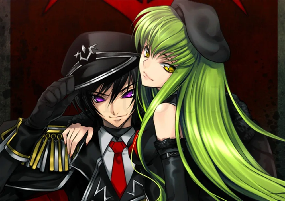 Фиолетовый Код Geass плакаты японский мультфильм наклейки на стену с белым покрытием бумага печатает Высокое разрешение гостиная спальня домашнего искусства бренд - Цвет: Фиолетовый