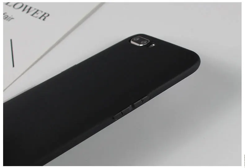 Чехол для OnePlus 5 One Plus 5 Five A5000 силиконовый матовый ТПУ сплошной черный цвет мягкий чехол