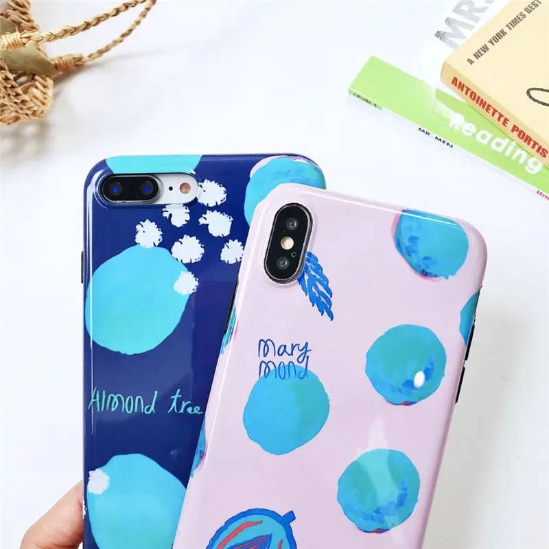 DISCASE чехол для телефона iphone X Простой INS ретро свежие фрукты 6 S 7 8 плюс IMD Глянцевая
