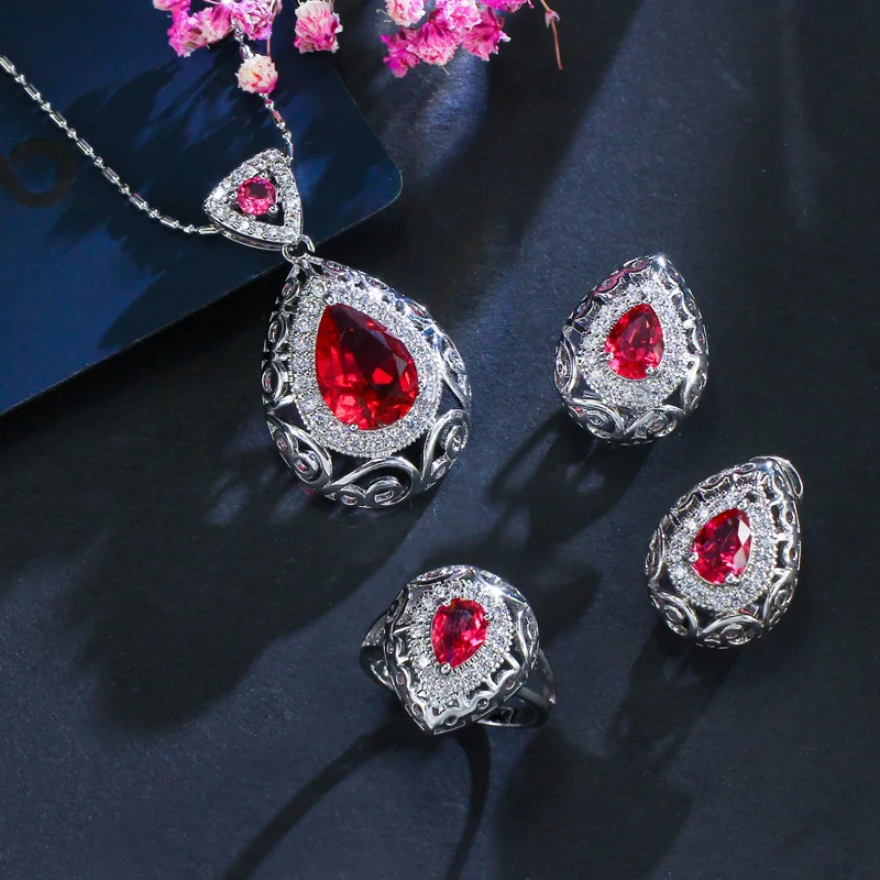 3 шт. набор ювелирных украшений с зеленым камнем|3 pcs jewelry set|fashion setjewelry sets |