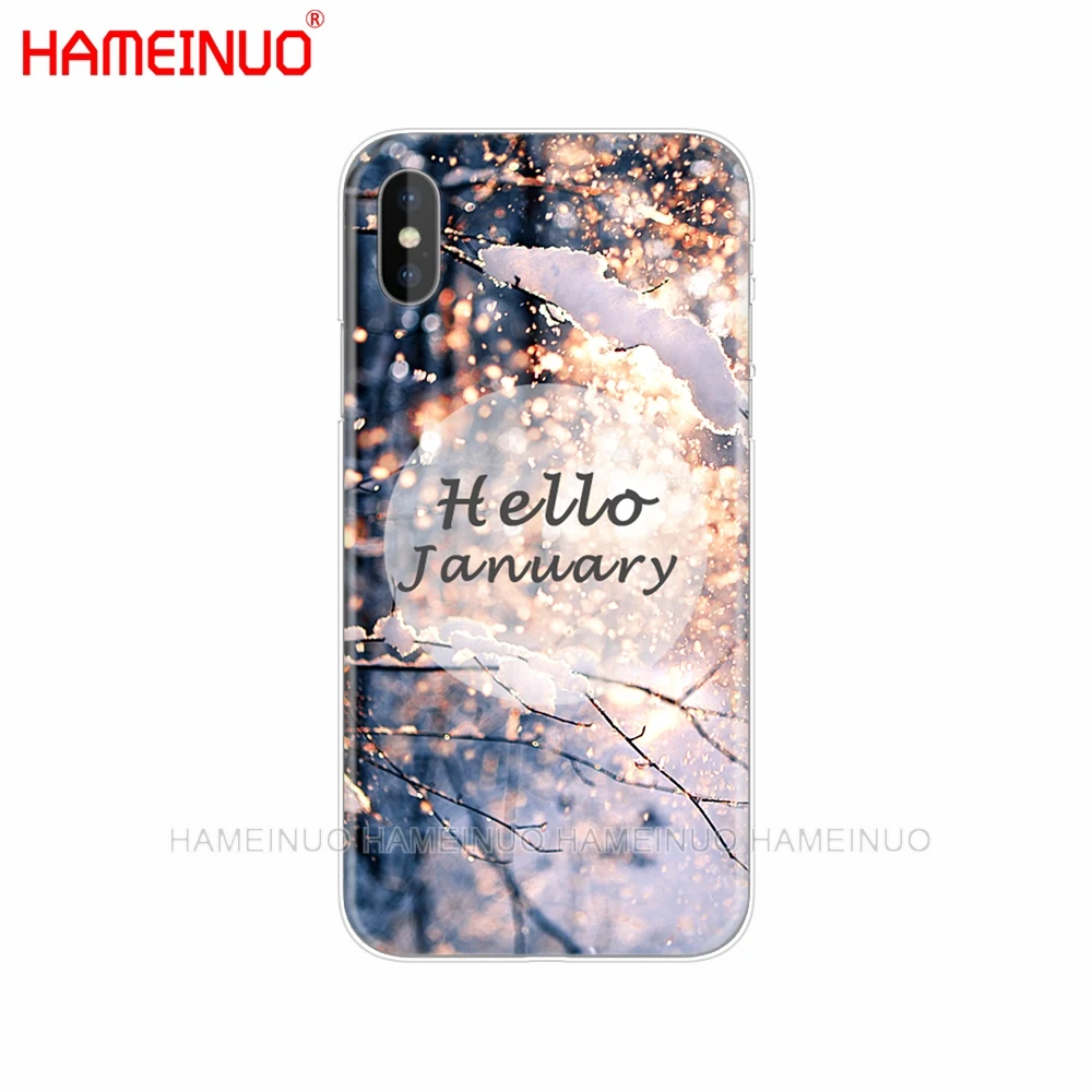HAMEINUO пейзаж зимний светильник снег чехол для мобильного телефона iphone X 8 7 6 4 4S 5 5S SE 5c 6s plus XS XR XS MAX - Цвет: 43516