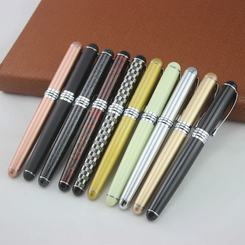 Элитный бренд Jinhao X750 серебро Нержавеющая сталь перьевая ручка средней 18KGP перо офиса школы название ручек молочного цвета подарочные канцелярские товары