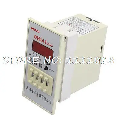 

DH14J 1-9999 (x1,x10,x100) 4 Digit Display Counter Relay 11 Pins 220V AC