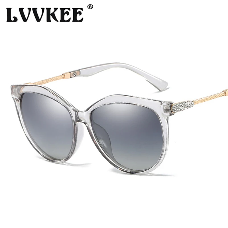 

Солнцезащитные очки LVVKEE с градиентными линзами женские, Поляризационные солнечные аксессуары в прозрачной оправе, UV400, с коробкой