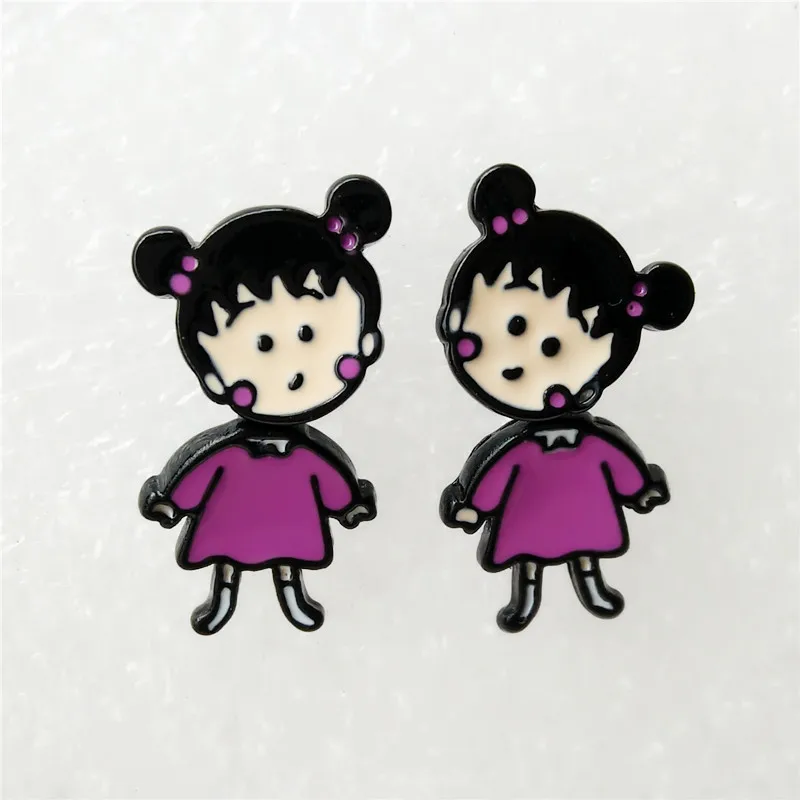EUPNHY прекрасный Chibi Maruko-chan Мультяшные Сережки для женщин Аллергия бесплатно