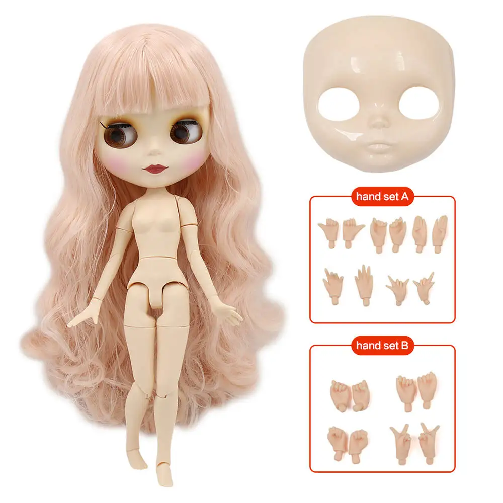 Joint body doll Blyth кукла ледяная фабрика шарнирное тело DIY обнаженные игрушки BJD модные куклы девочка подарок Специальное предложение Горячая Распродажа с лицом оболочки ручной набор A& B - Цвет: Joint body doll