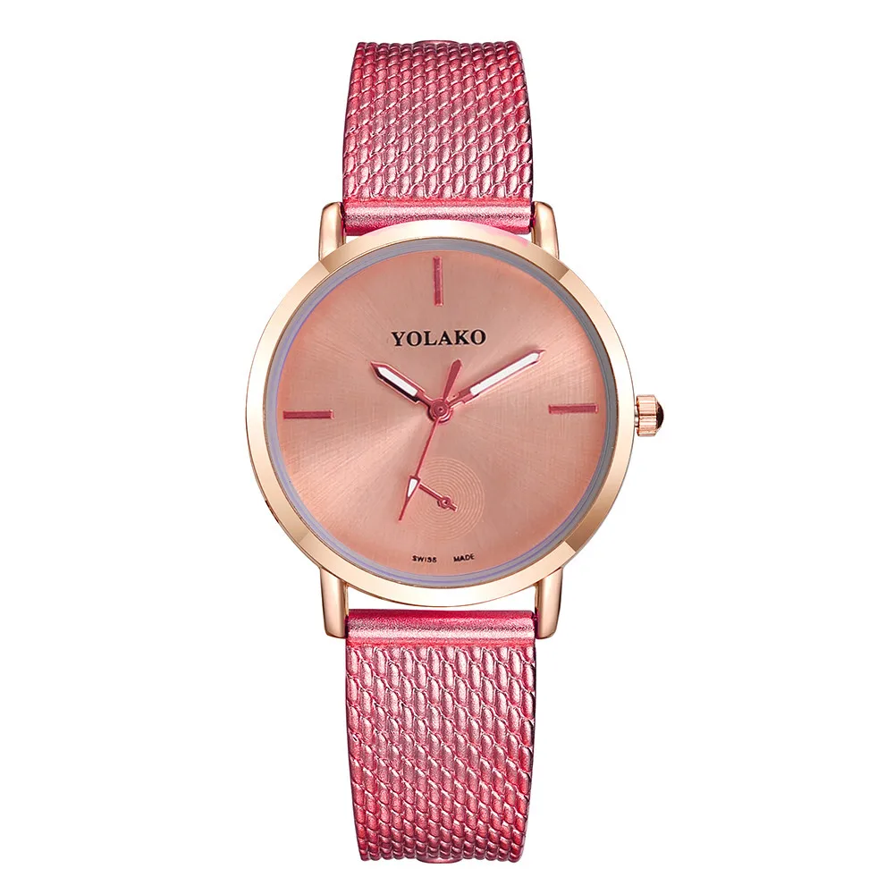 Новинка 2018 женские повседневные кварцевые часы с кожаным ремешком Новые