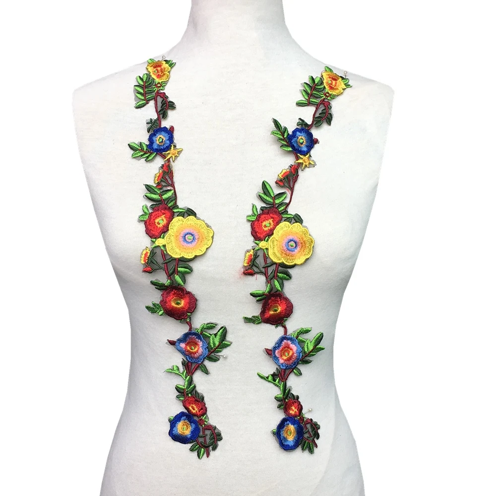 

Sew On Embroidery Patch Flower Applique Embroidered Patches For Clothing Parches Bordados Para Ropa Applications AC1394
