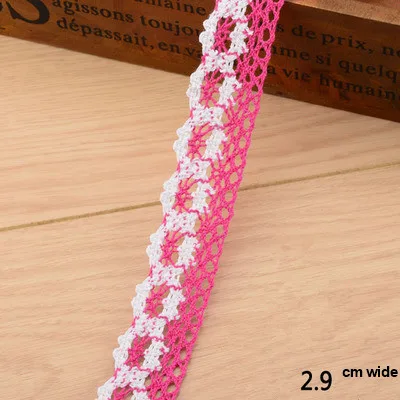 #158 хлопок кружевная ткань 2 ярдов/партия лента белая отделка Лента подарочная