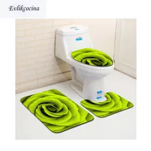 Free Shipping 3pcs Green Flower Banyo Bathroom Carpet Toilet U Type Bath Mats Set Non Slip Pad Tapis Salle De Bain Alfombra Bano Free Shipping 3pcs Green Flower Banyo Bathroom Carpet Toilet U Type Bath Mats Set Non Slip Pad Tapis Salle De Bain Alfombra Bano