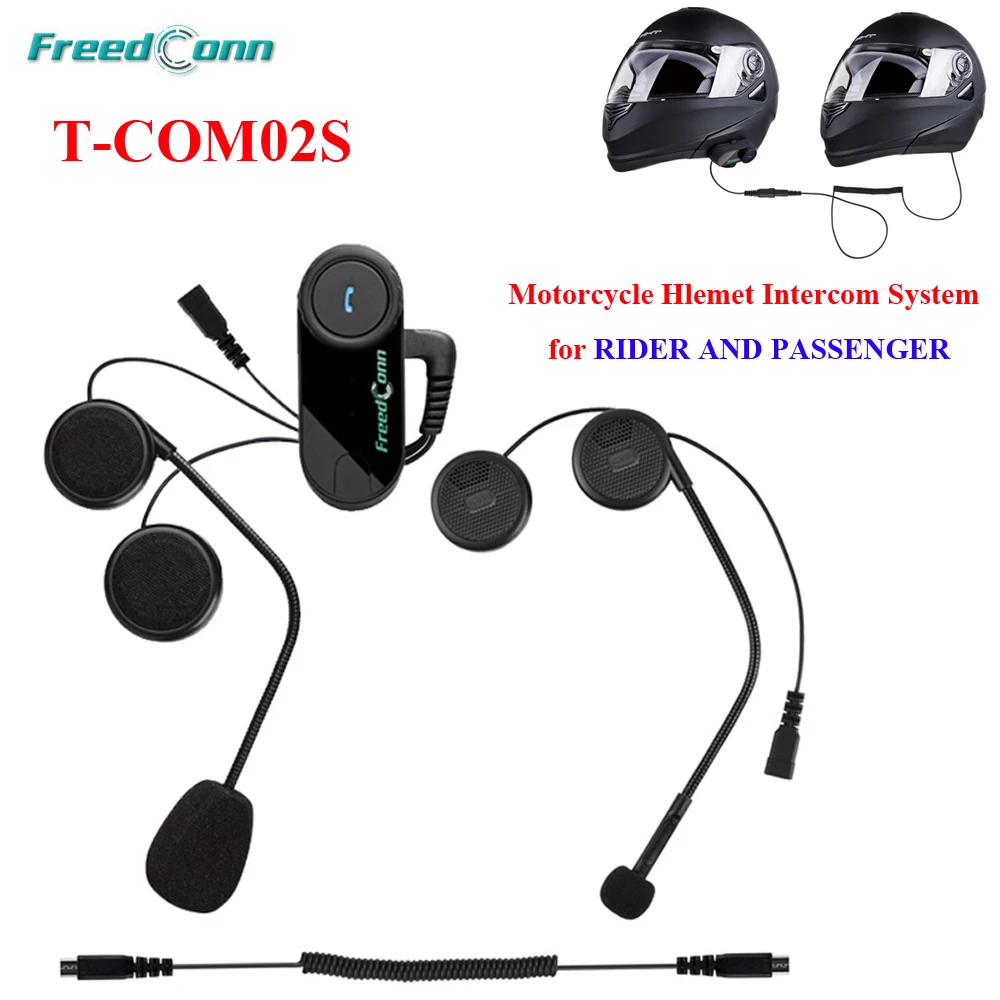 Freedconn T-COM02S мотоциклетный шлем переговорные Bluetooth шлем гарнитура для всадника и пассажирского пильона Интерком связь