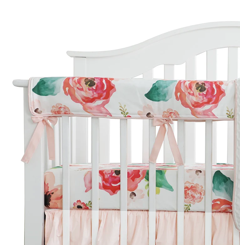 

Baby Crib Rail Cover Long Crib Rail Guard Baby Teething Cover Protector Wrap Nursery Bed Rails Cover (Croal)