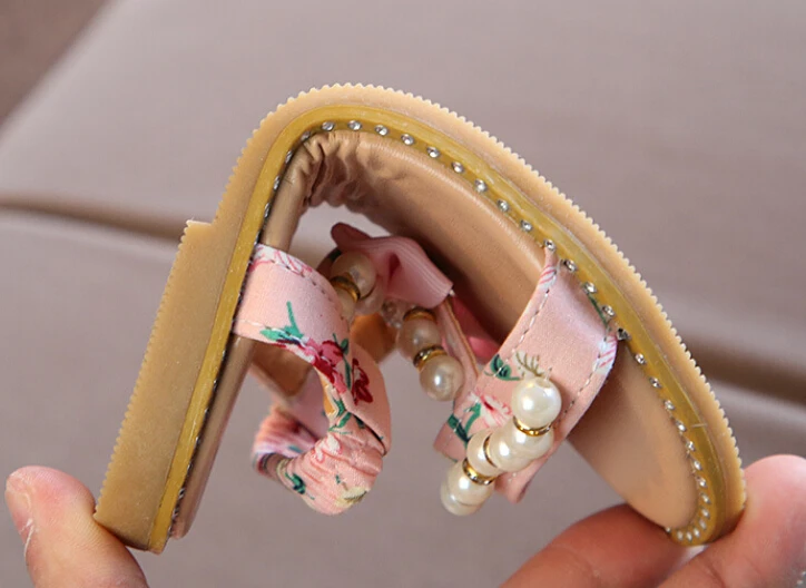 Летние новые корейские детские сандалии короткого кроя для девочек туфли