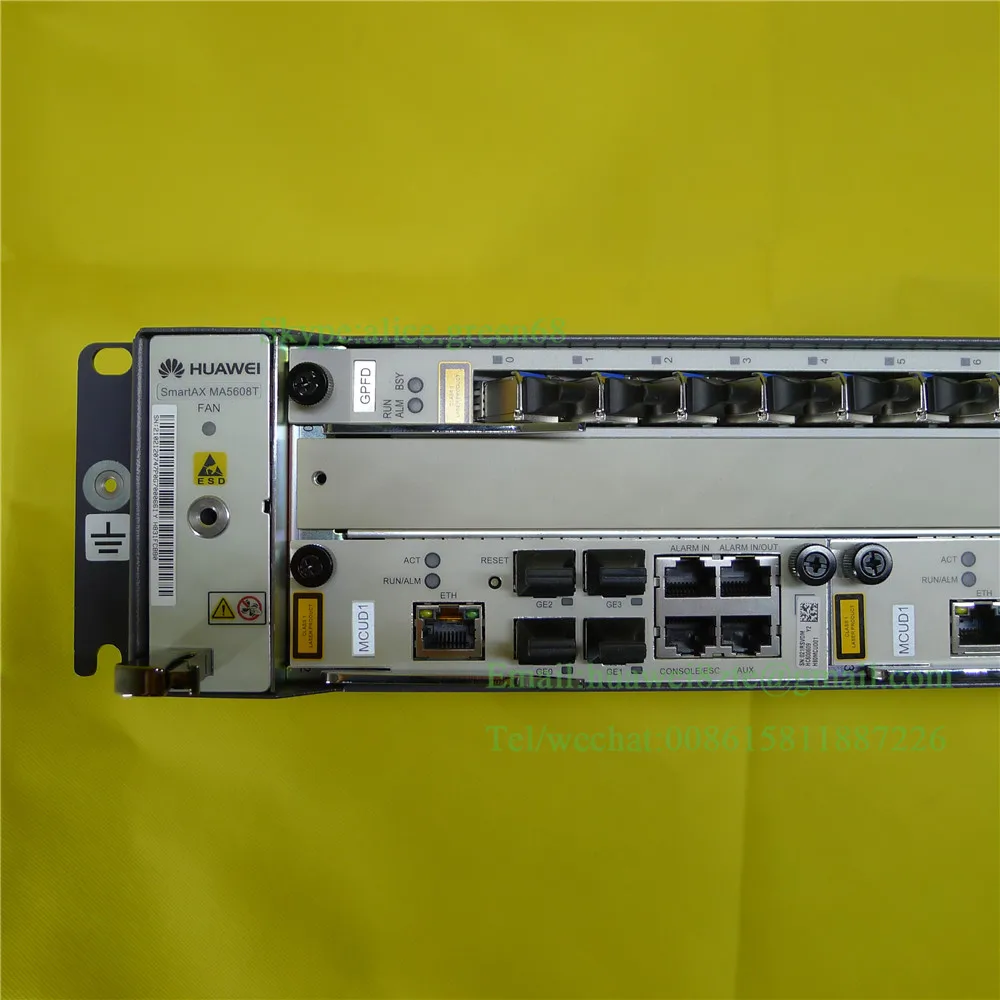 Хуавэй 19 &quotдюймов Мини OLT MA5608T с 2*10 г uplink плата MCUD1 + 1 * питания постоянного тока