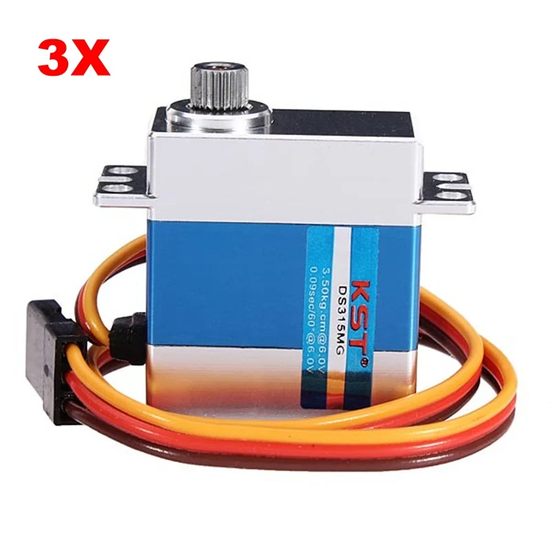 3 шт. KST DS315MG металл цифровой наклонного сервопривода для 450 Радиоуправляемый