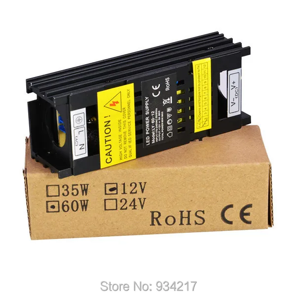 60W 12V 5A Маленький 2017 Новое прибытие ac dc 12v 220V блок питания 24в Один выход Для