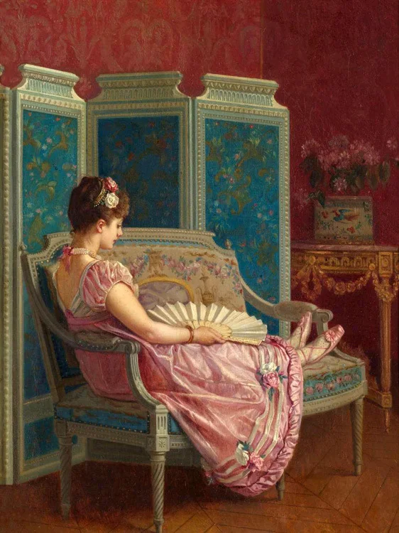 Бесплатная доставка классический экран женская фигура на диване картина маслом