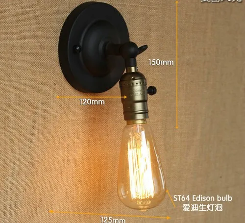 Настенный светильник Эдисона в стиле ретро промышленный винтажный настенный
