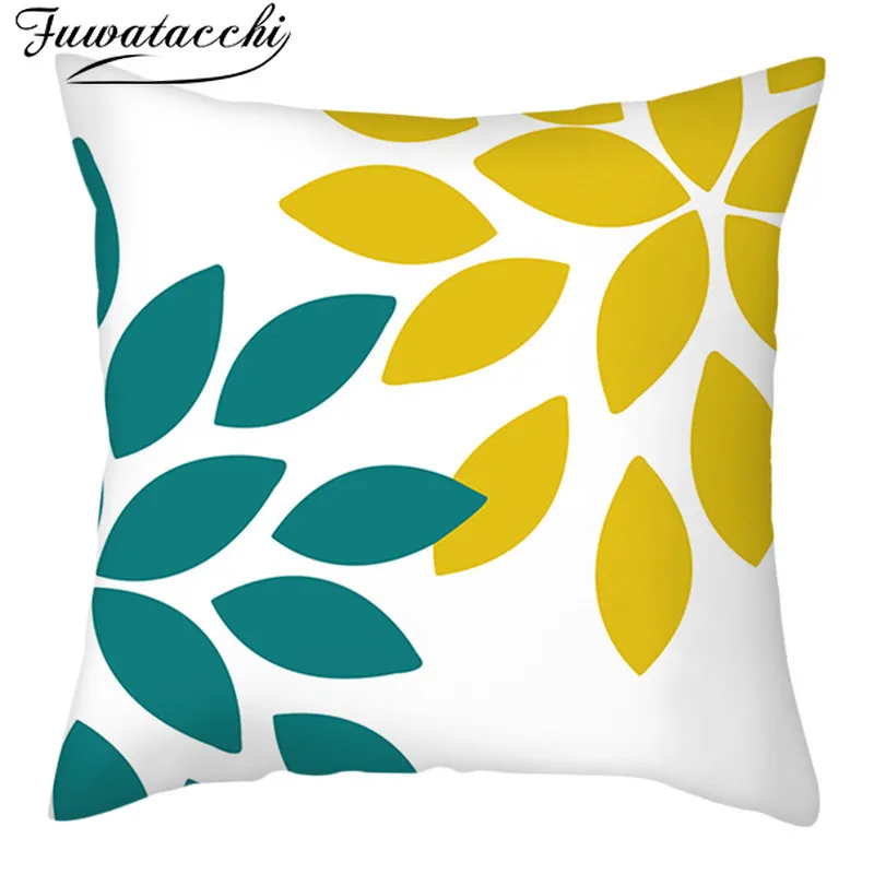 Fuwatacchi скандинавские геометрические чехлы для подушек зеленый желтый наволочки