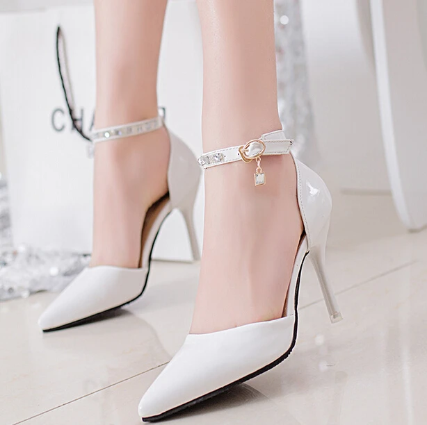 2016 новых OL дамы стилет мелкая рот указал лакированные туфли на высоком каблуке