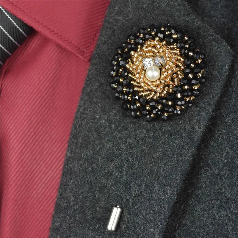 Модные цветочные нагрудные штыри с ромашками мужские отворотом кристаллическая