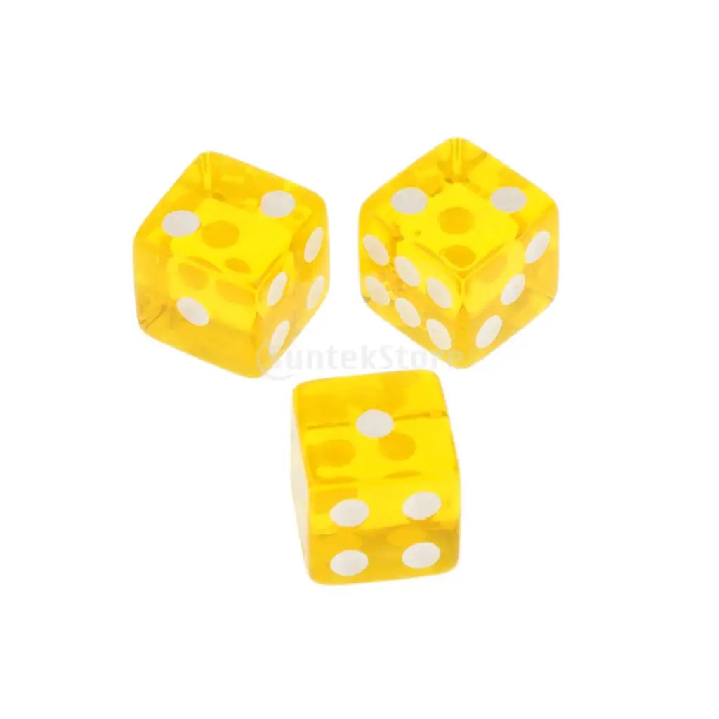 100 x полупрозрачные 16 мм шестигранные игральные кости RPG игры Азартные для игр|game