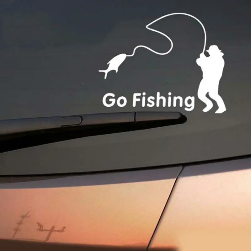 Мультяшные водостойкие наклейки для рыбалки и автомобиля|car sticker|fishing car stickersstickers