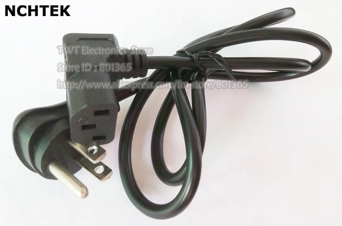 NCHTEK США AC Шнур питания плоский Nema 5 15P к IEC320 C13 вниз Ang светодиодный адаптер шнур для
