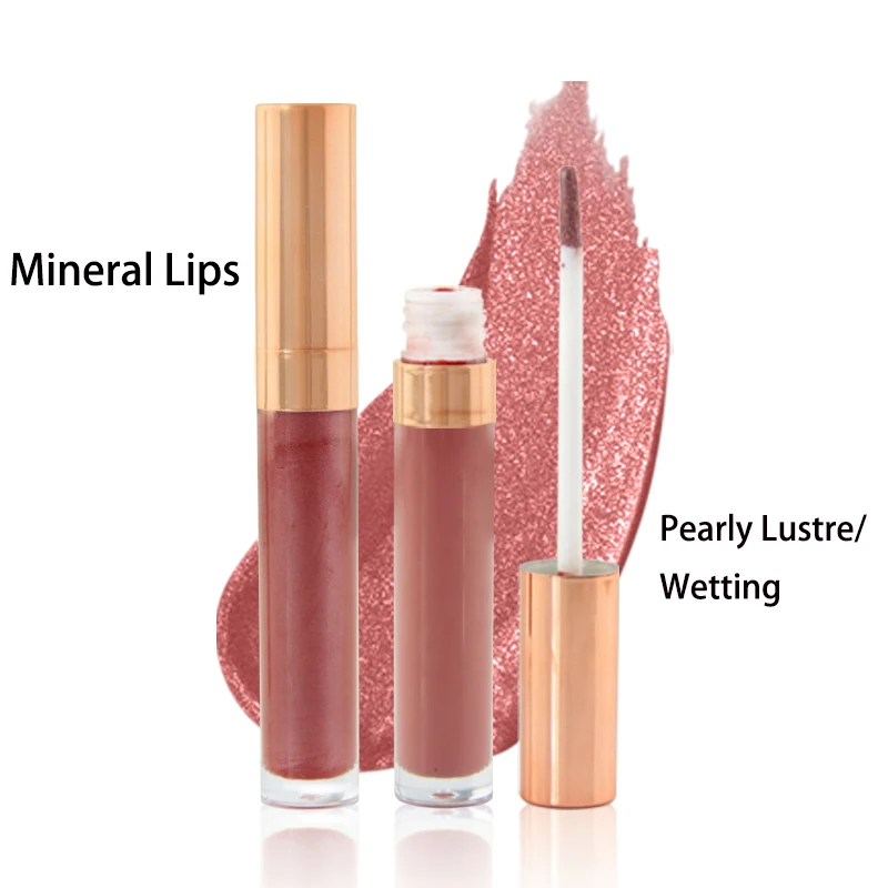 Новое поступление 6 цветов розовое Золотое кольцо губная помада Глянцевая