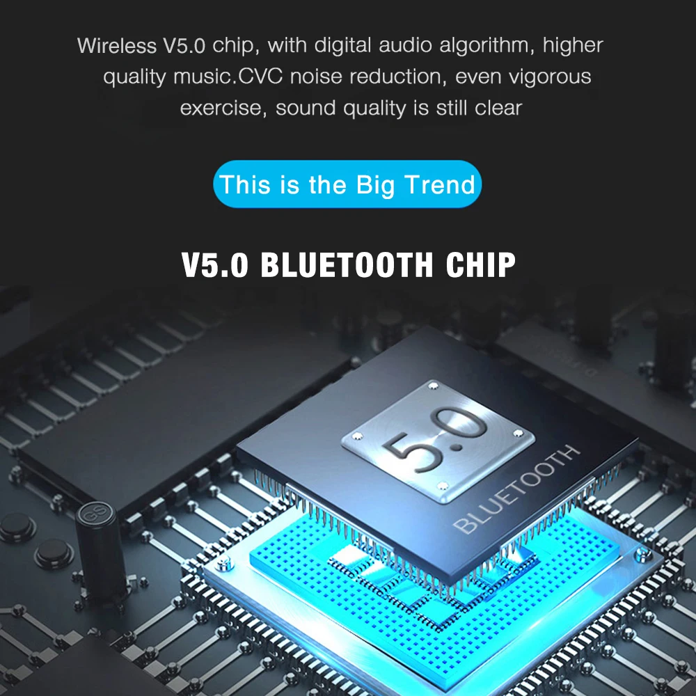 TWS наушники мини-стереонаушники Bluetooth 5 0 беспроводные Смарт Голосовое управление