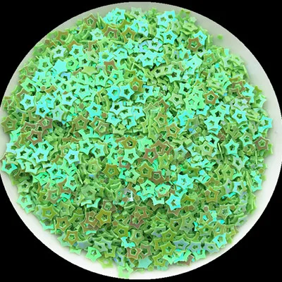 AB Light Green 500 г/упак. 3 мм полые в форме звезды ПВХ свободные блестки пайетки для маникюра ногтей/для женщин Diy/свадебные конфетти украшения - Цвет: AB Light Green