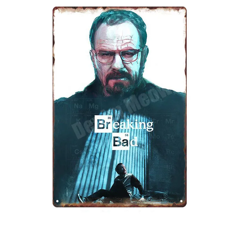 I Винтажная металлическая Жестяная Табличка с надписью «Breaking Bad» для паба, бара, казино, клуба, декоративная тарелка, рисунок Гейзенберга, настенные художественные наклейки для фильмов, N279 - Цвет: I