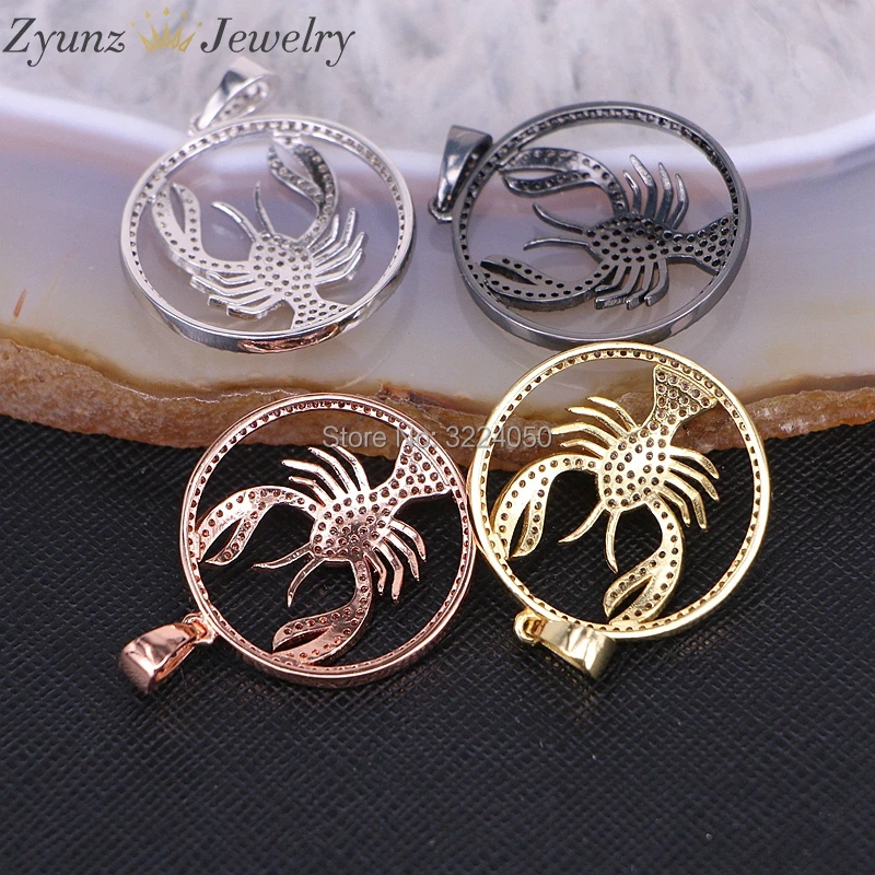 5 шт. подвеска в виде скорпиона из фианита|scorpion pendant|pave pendantmicro pave pendant |
