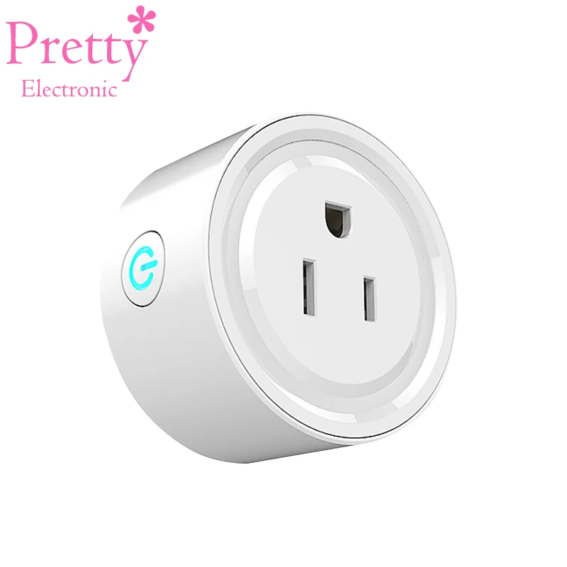 Умный Выключатель питания с американской вилкой, Wi-Fi, работает с Alexa и Google, Беспроводная розетка с голосовым интеллектуальным управлением, электрическая мини-розетка