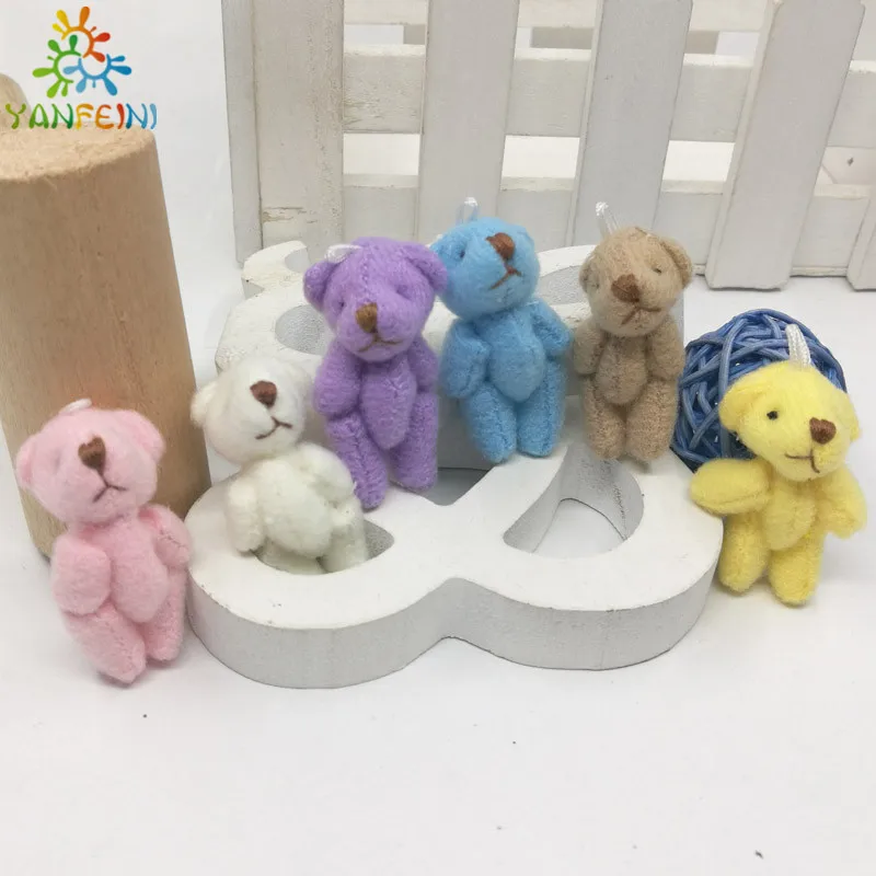 Новый 3 5 см плюшевый мини мишка Мишка маленький набитый аймалы для брелка