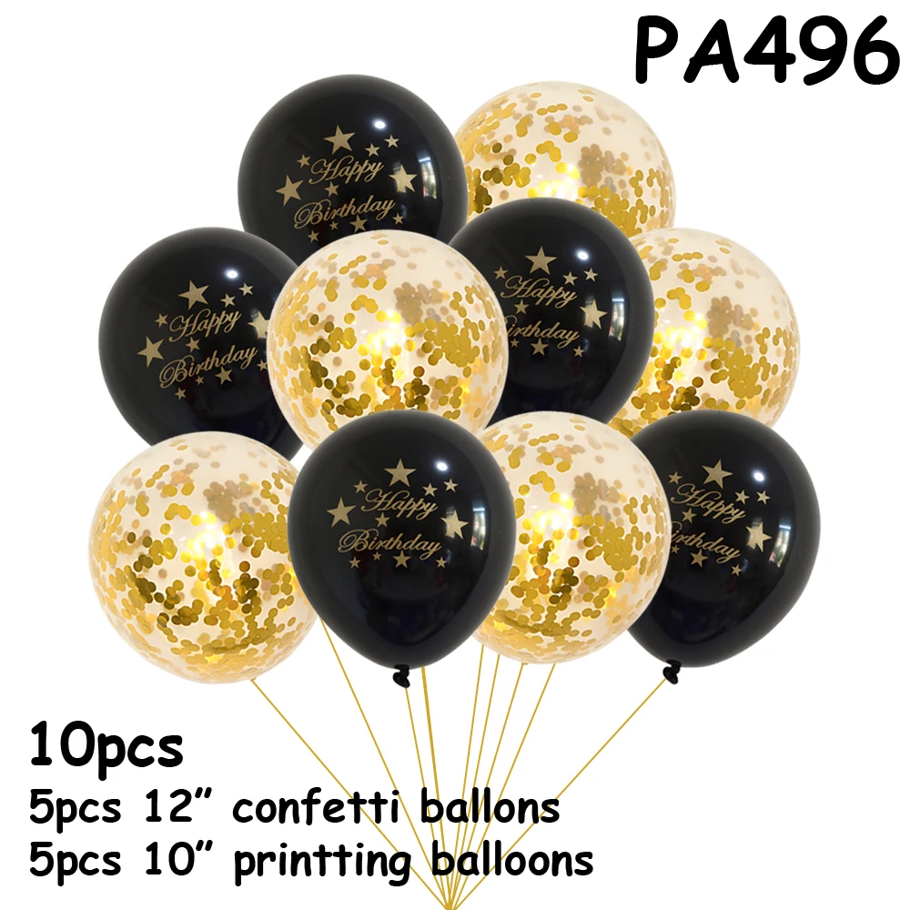 PA496 balloons happy birthday letters Confetti Balloons Party Decorations Kids balloons with inscriptions inflatable Birthday Ball - Цвет: PA496