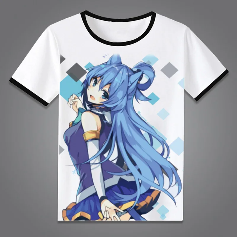 New Kono Subarashii Sekai ni Shukufuku wo Megumin t-shirt Anime men tshirt Cotton short sleeve Tees tops | Мужская одежда