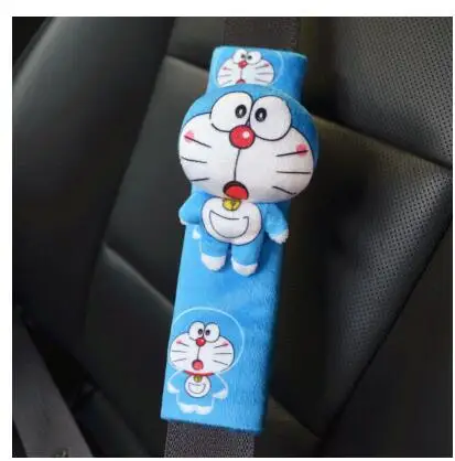 doraemon 1 пара 22 см мультфильм doraemon Crayon Shin-chan Sakura momoko Ultraman fox покрытие ремня безопасности автомобиля мягкая игрушка - Цвет: doraemon